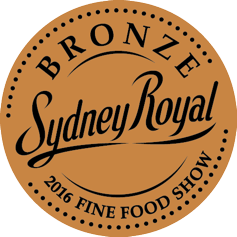Sydney Royal Fine Food Awards Bronze Medal 2016