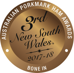 Australian Porkmark Artisan Ham Awards 3rd Place NSW 2017-2018